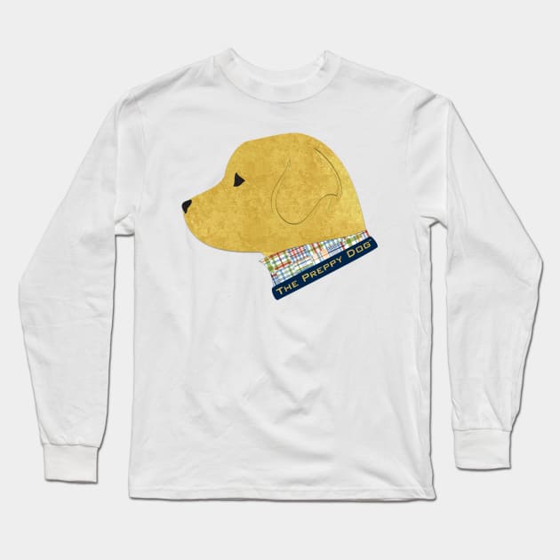 Preppy Dog Madras Golden Retriever Long Sleeve T-Shirt by emrdesigns